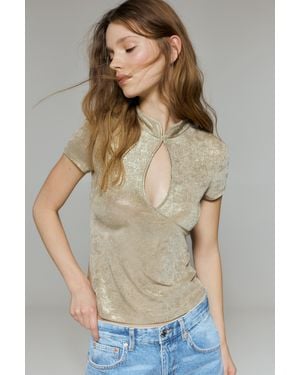 Pull&Bear Top Découpé Col Officier - Neutre