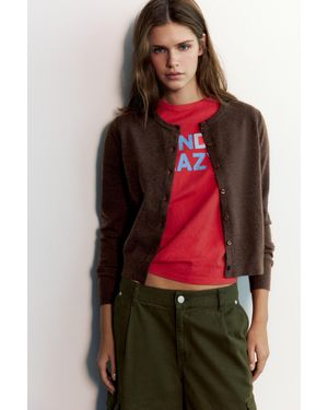 Pull&Bear Cardigan Basique - Rouge