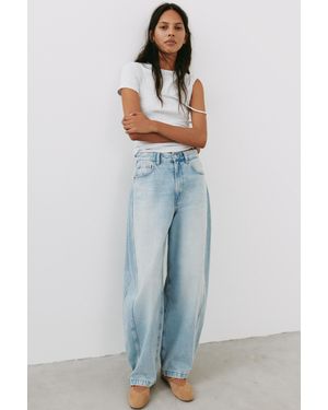 Pull&Bear Jean Ballon À Passants - Bleu