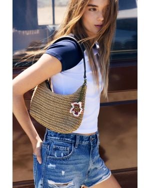 Pull&Bear Borsa A Spalla Intrecciata Con Decorazione - Blu