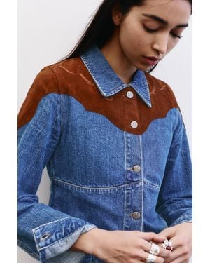 Pull&Bear Nauwsluitend Denim Jack Montserrat Messeguer - Blauw