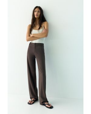 Pull&Bear Pantaloni Eleganti Full Length - Marrone