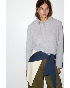 Pull&Bear Pull À Capuche Et Boutons - Gris