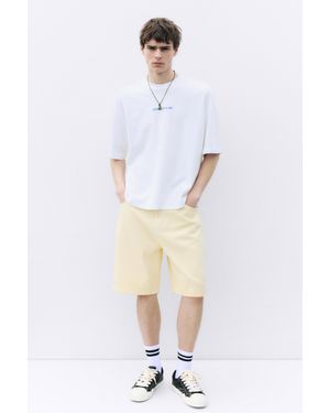 Pull&Bear T-Shirt Boxy Stwd - Blanc