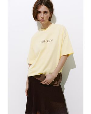Pull&Bear T-Shirt Oversize À Motif - Neutre