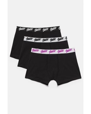 Pull&Bear 3-Pack Stwd Boxershorts - Zwart