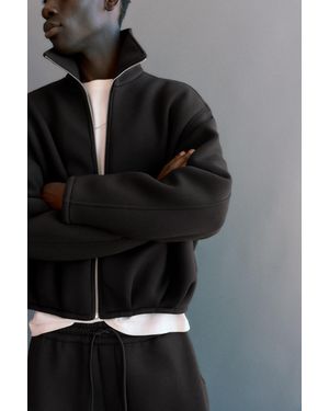 Pull&Bear Giacca Effetto Neoprene Con Cerniera - Nero