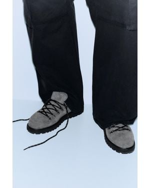 Pull&Bear Leren Trekkingschoenen - Zwart