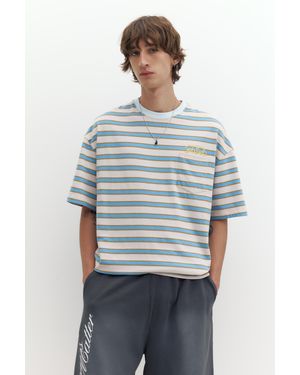 Pull&Bear T-Shirt A Righe Stwd - Grigio