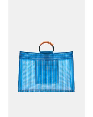Pull&Bear Borsa Shopper A Righe - Blu