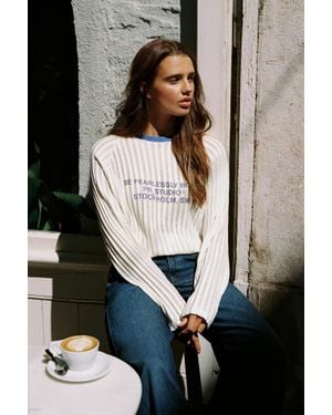 Pull&Bear T-Shirt Maille Graphique - Noir
