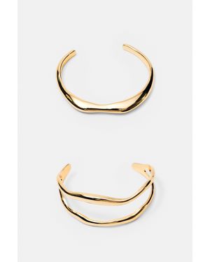 Pull&Bear Lot De 2 Bracelets Ondulés - Métallisé