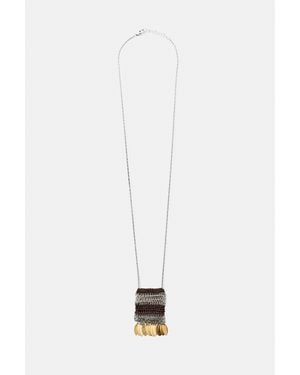 Pull&Bear Collana Con Ciondolo A Borsetta - Bianco