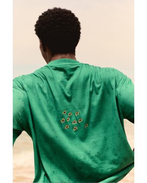 Pull&Bear T-Shirt Stwd Étoiles - Vert
