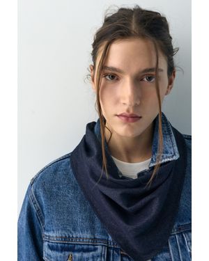 Pull&Bear Denim Bandana - Blauw
