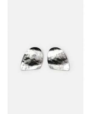 Pull&Bear Boucles D'Oreilles Plates Texturées - Métallisé