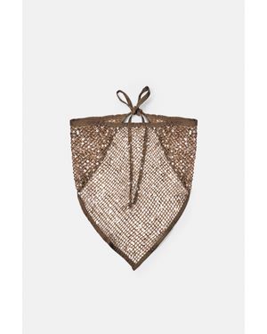 Pull&Bear Netdoek Met Lovertjes - Wit