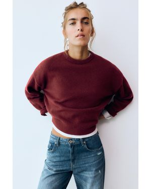 Pull&Bear Pull Boxy Toucher Doux - Rouge