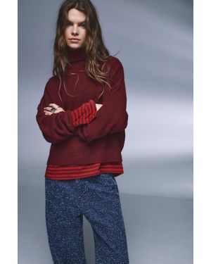 Pull&Bear Pull À Col Montant - Rouge