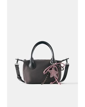 Pull&Bear Sac Bandoulière Nylon Orné - Marron