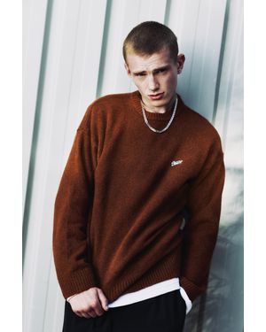 Pull&Bear Maglia Con Ricamo Stwd - Marrone