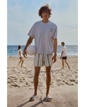 Pull&Bear Costume Da Bagno A Righe - Blu