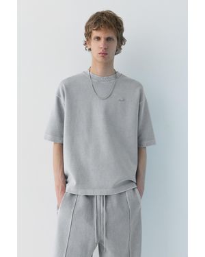 Pull&Bear Verwassen Stwd T-Shirt - Grijs