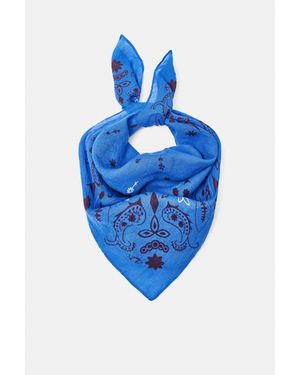 Pull&Bear Blauwe Bandana Met Print