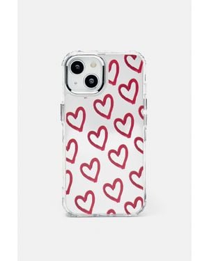Pull&Bear Cover Iphone Effetto Specchio Cuori - Bianco