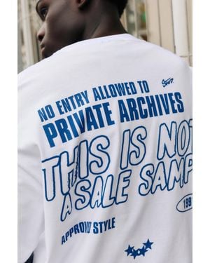 Pull&Bear T-Shirt Stwd Con Grafica Private Archives - Blu
