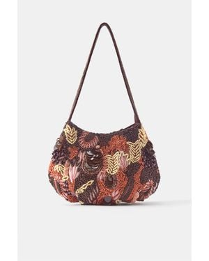 Pull&Bear Borsa A Spalla Con Perline - Bianco