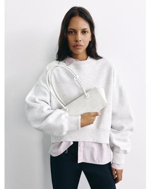 Pull&Bear Borsa A Spalla Con Texture - Bianco