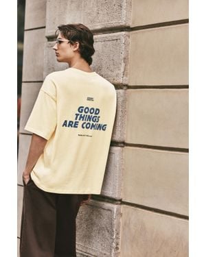 Pull&Bear T-Shirt Relaxed Fit Imprimé Avec Inscription - Neutre