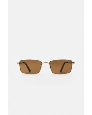 Pull&Bear Metallic Zonnebril - Wit