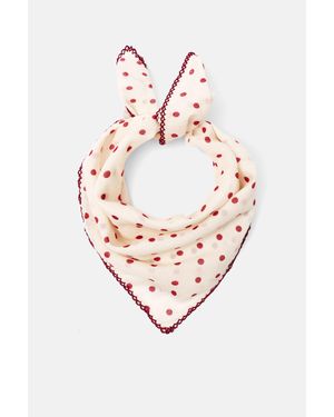 Pull&Bear Foulard Bandana A Pois Con Pizzo - Rosa