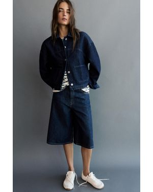 Pull&Bear Boxy Spijkeroverhemd - Blauw