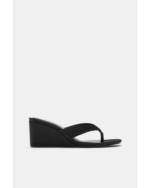 Pull&Bear Sandalen Met Sleehak - Wit