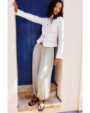 Pull&Bear Pantaloni Da Gaucho Satinati - Blu
