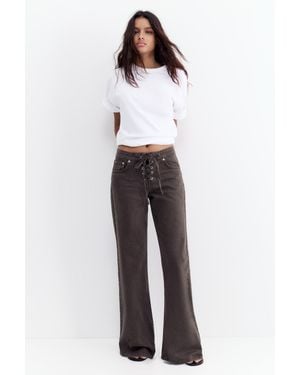 Pull&Bear Capri Jeans Met Lage Taille - Wit