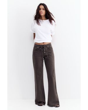 Pull&Bear Jean Corsaire Taille Basse - Blanc