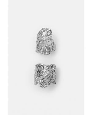 Pull&Bear Pack Ringen Met Kanten Effect - Wit