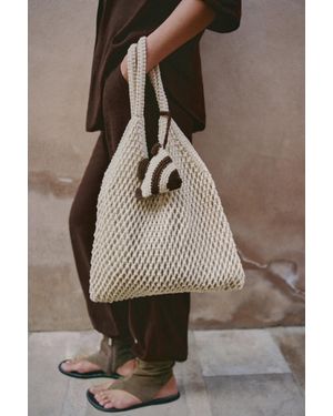 Pull&Bear Shopper Met Macramé - Bruin