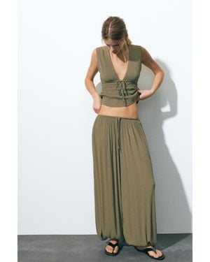 Pull&Bear Pantaloni Da Gaucho - Verde