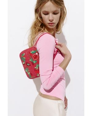 Pull&Bear Borsa A Spalla Con Perline - Rosa