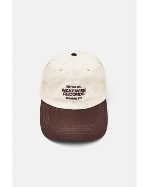 Pull&Bear Cappello Ricamato Wax & Wire Records - Bianco
