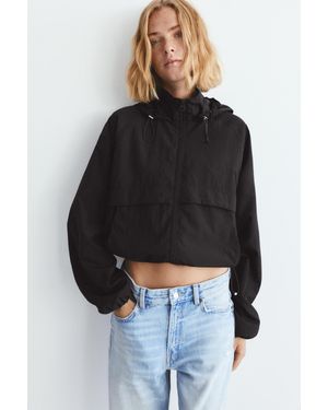 Pull&Bear Licht Capuchonjack - Zwart