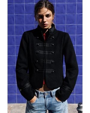 Pull&Bear Veste Cintrée À Brandebourgs Et Boutons - Bleu