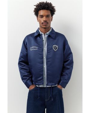Pull&Bear Gesatineerd Jack Met Borduursel - Blauw