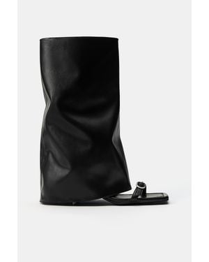 Pull&Bear Sandales À Talon Style Bottines - Noir