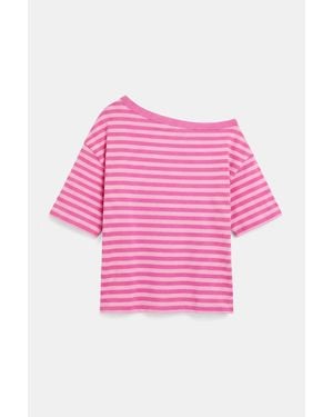 Pull&Bear Asymmetrisch T-Shirt Met Korte Mouw - Roze